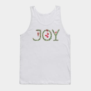 Joy Christmas watercolor illustration Tank Top